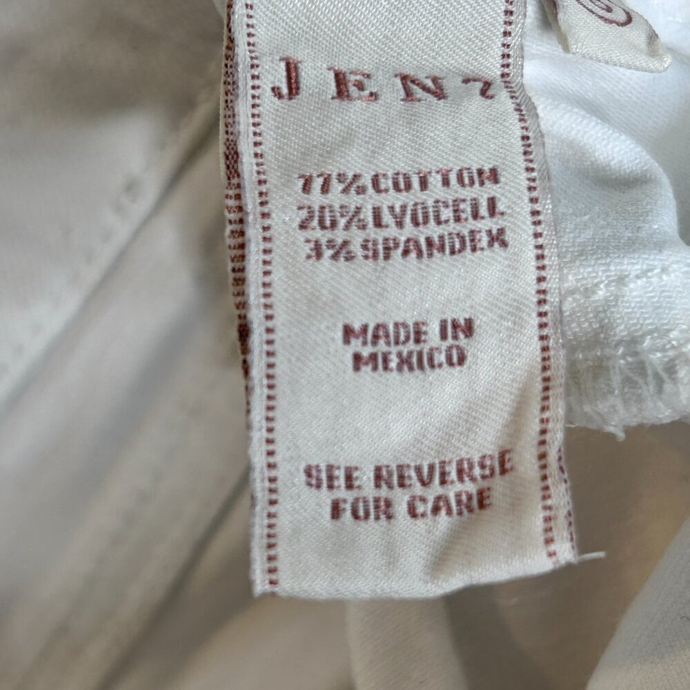 Jen7 by 7 for All Mankind White Side Bling Ankle Skinny Stretchy Jeans Size 6 - Picture 10 of 14